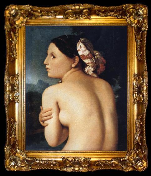 framed  Jean-Auguste Dominique Ingres Back View of a Bather, ta009-2